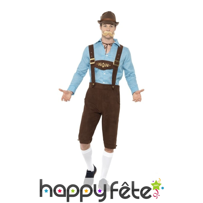 Salopette Oktoberfest marron de Bavarois