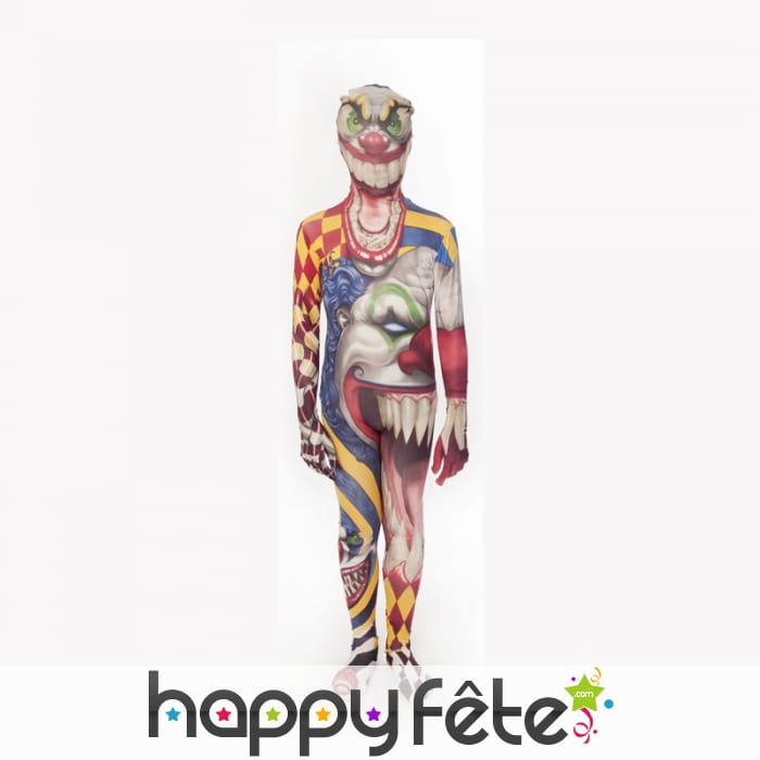 Seconde peau clown terrifiant pour enfant