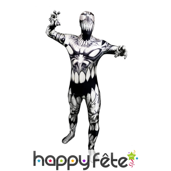 Seconde peau monstre des ténèbres blanc noir