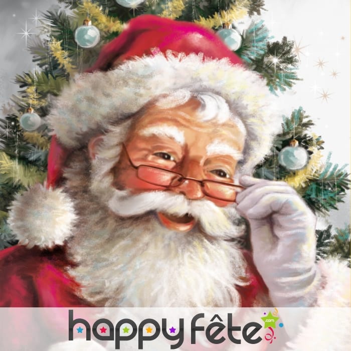 Serviettes père Noël de 33cm