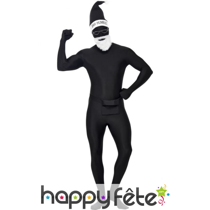 Seconde peau père noel noir Bah Humbug