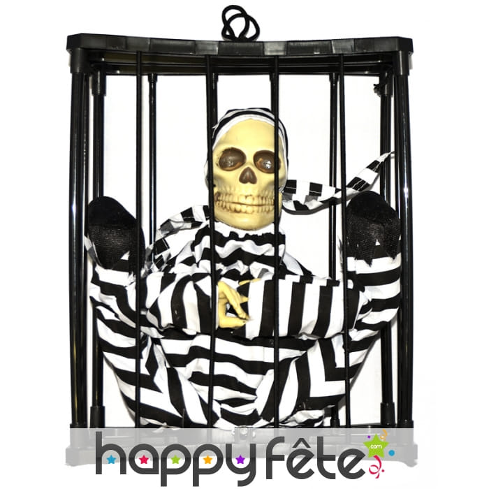 Squelette prisonier qui réagit au bruit