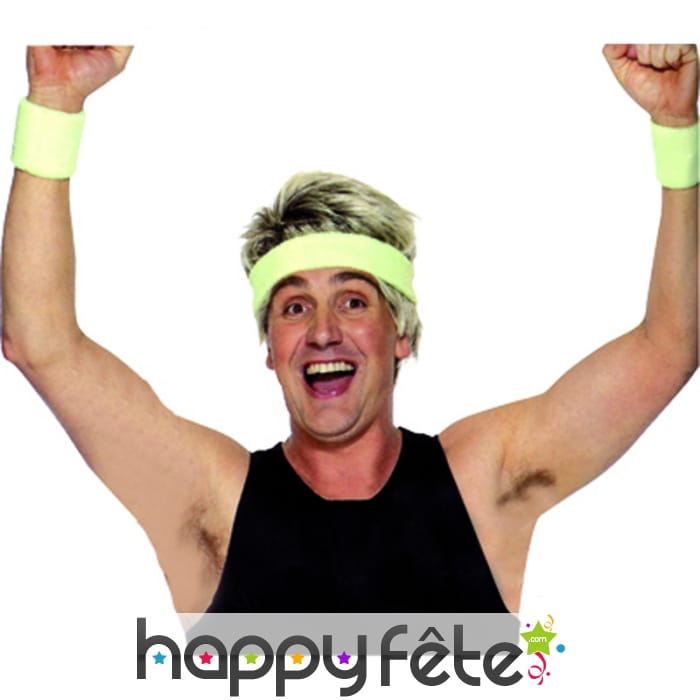 Set pour sportif vert. Bandeau et poignets