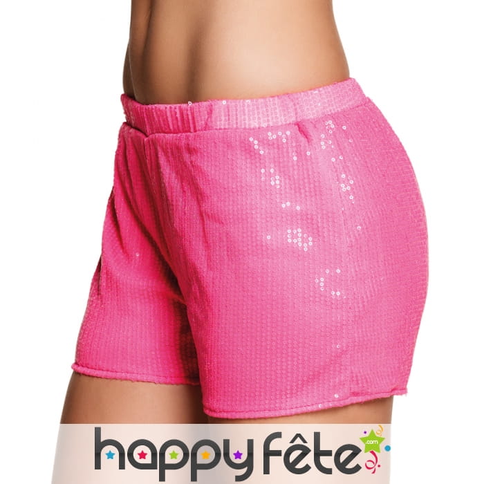 Short rose à sequins