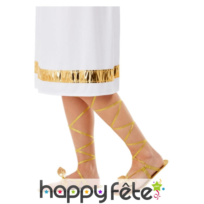 Sandales romaines dorées pour femme