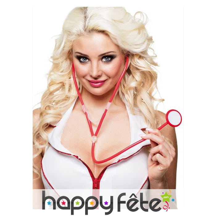 Stéthoscope rouge d'infirmière