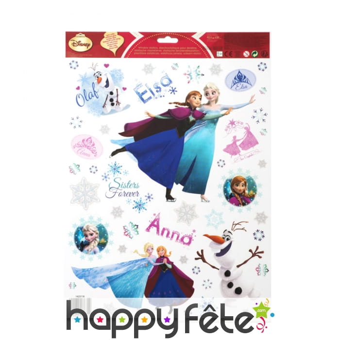 Stickers reine des neiges, électrostatiques