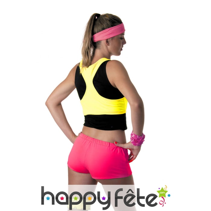 Shorty rose fluo pour femme