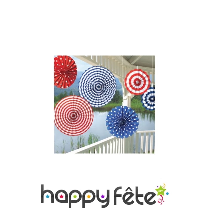 Suspensions rondes USA en papier, 40cm