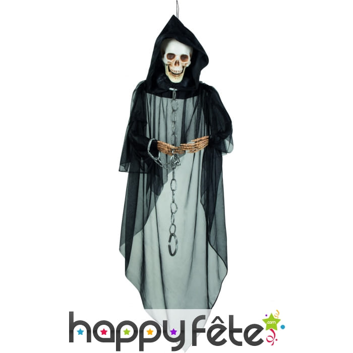 Spectre squelette enchainé à suspendre de 132cm