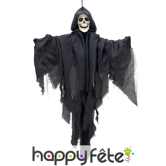 Spectre squelette noire à suspendre de 90cm