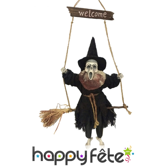 Spectre sorcier sur balançoire, lumière et son