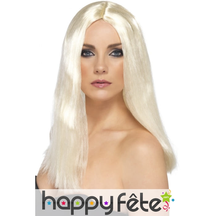 Star style wig,blonde,44cm long straigh