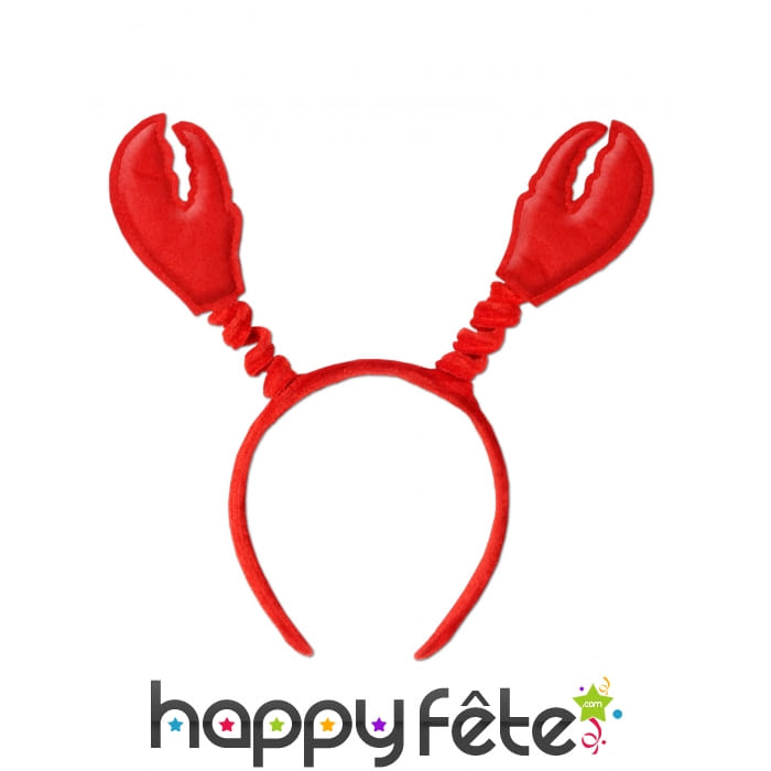 Serre-tête avec des pinces de crabe en feutrine