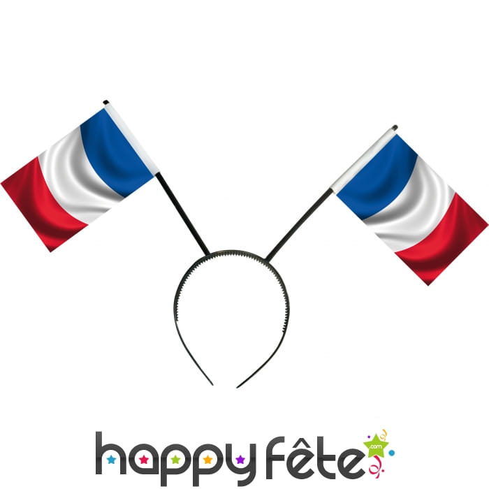 Serre tête avec deux drapeaux français