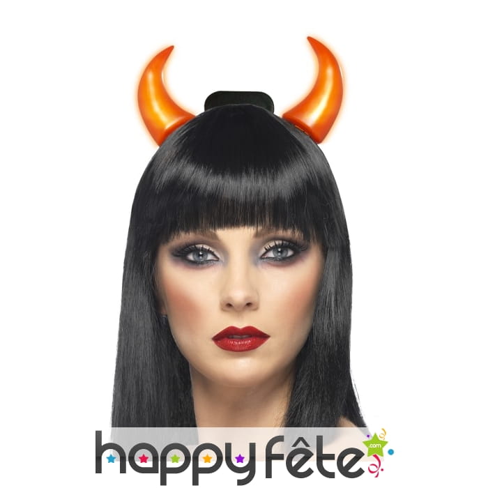 Serre tête cornes de diable lumineuses