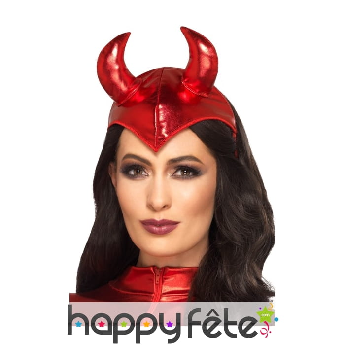 Serre tête cornes de diable rouge sexy