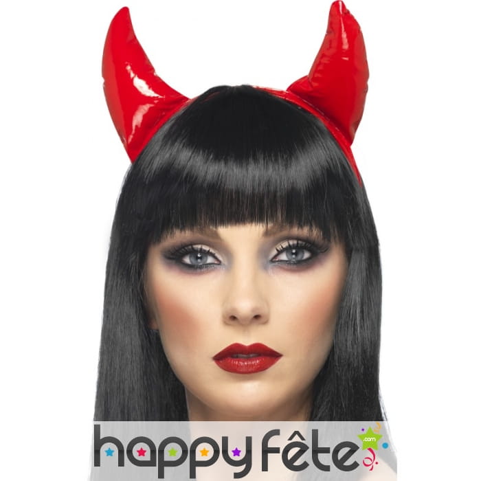 Serre-tête cornes de diable rouge