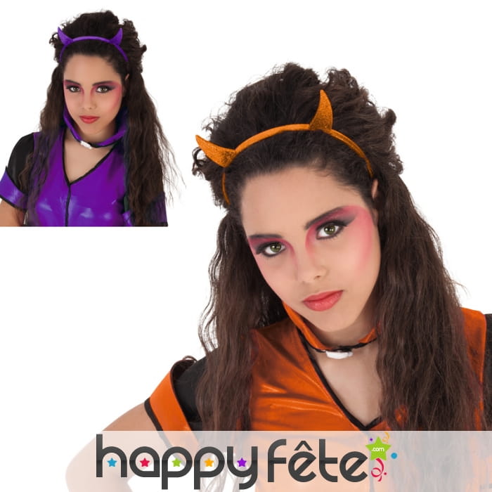 Serre-tête cornes pailletées pour enfant