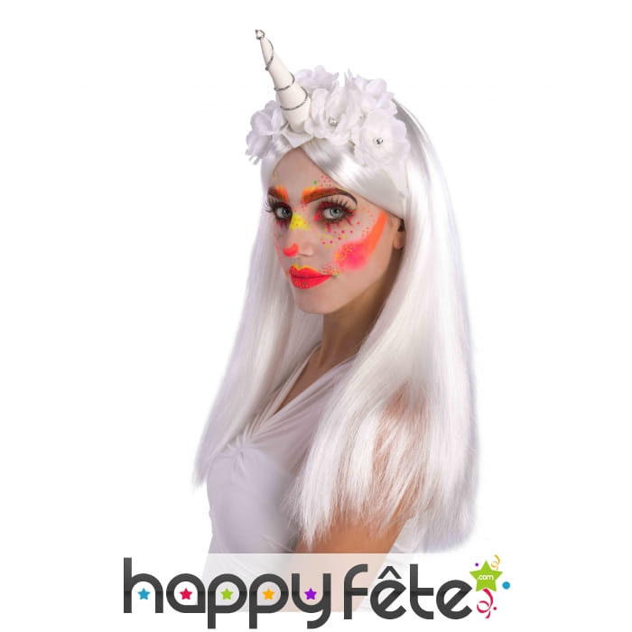 Serre tête de licorne fleurie femme