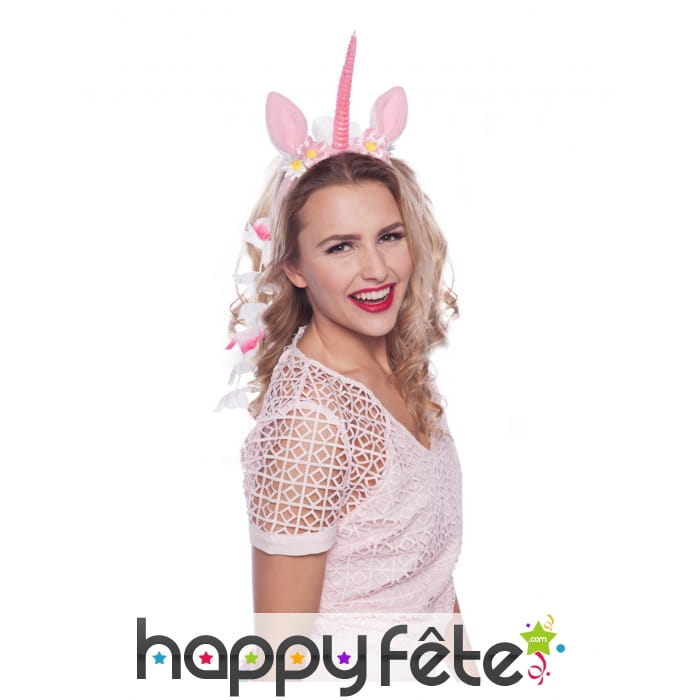 Serre-Tête de Licorne rose pour femme