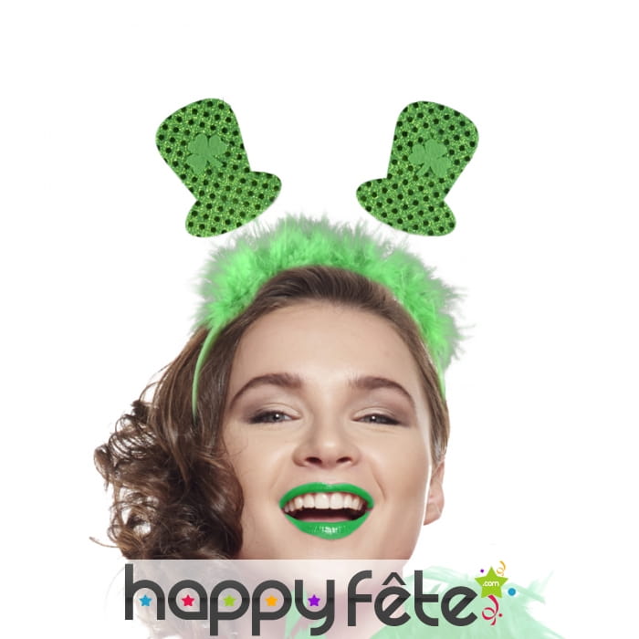 Serre tête double chapeau saint Patrick