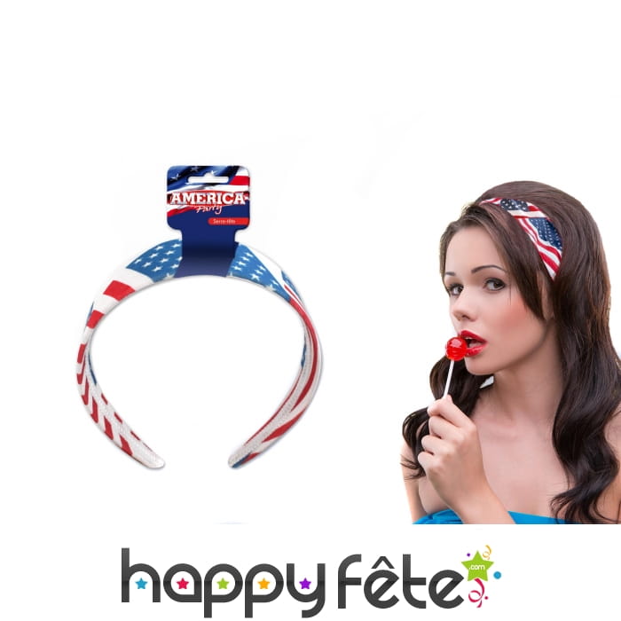 Serre tête drapeau d'Amérique