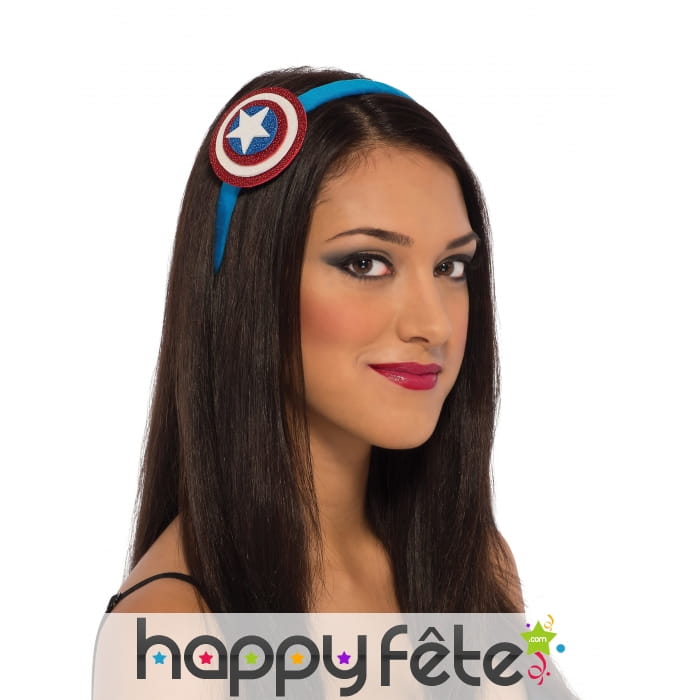 Serre-tête du bouclier de Captain America, femme