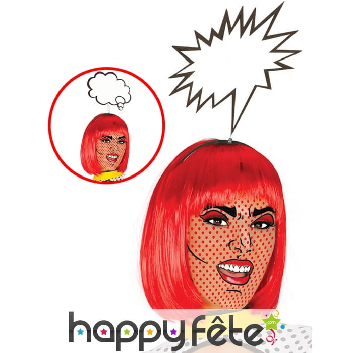 Serre-tête écriteaux bulle de BD pour adulte