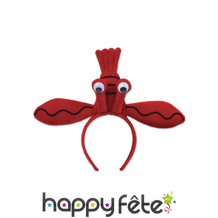 Serre-tête en forme de homard en peluche