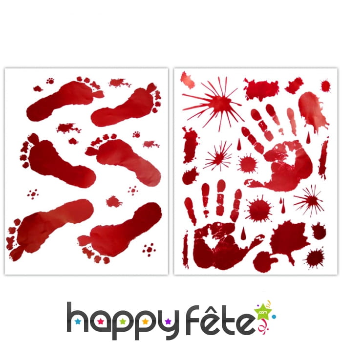 Stickers traces ensanglantées pour fenêtre