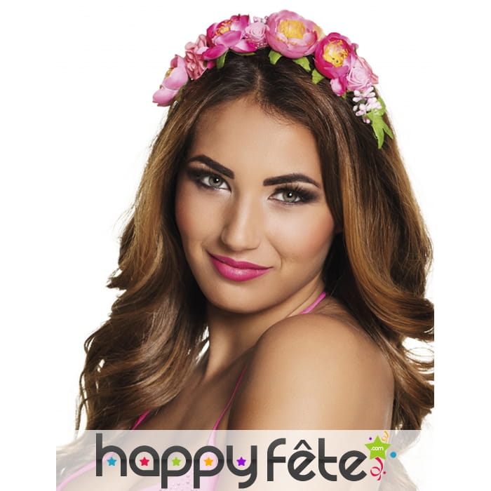 Serre-tête fleurs de lotus roses