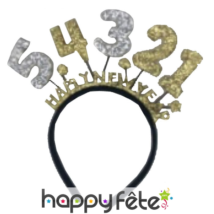 Serre-tête happy new year avec décompte