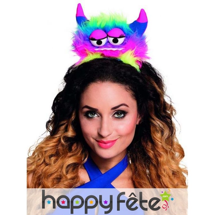 Serre tête joli petit monstre coloré