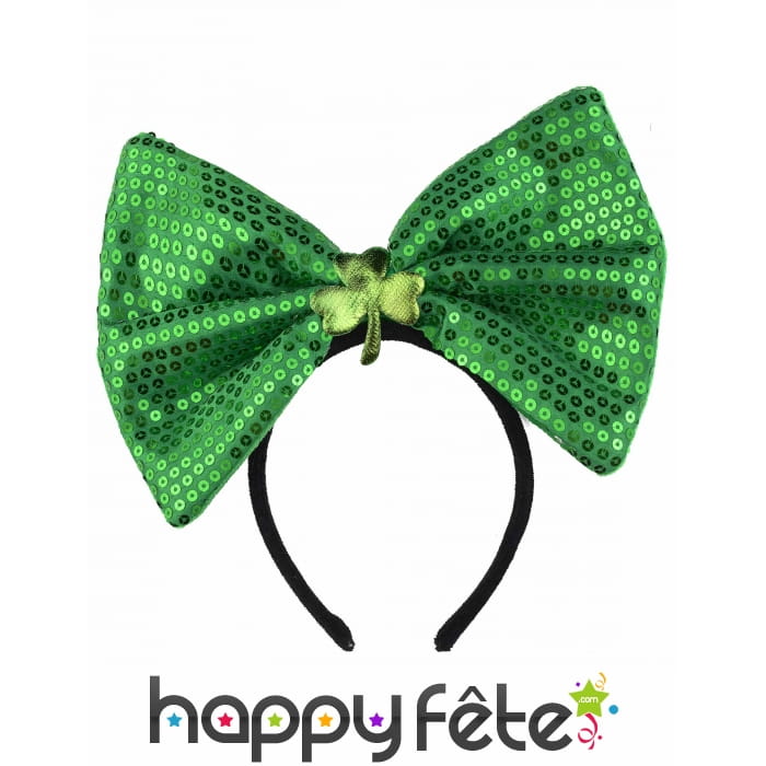 Serre-tête noeud St Patrick avec sequins
