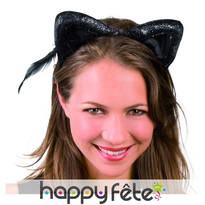 Serre tète oreilles de chat en velours