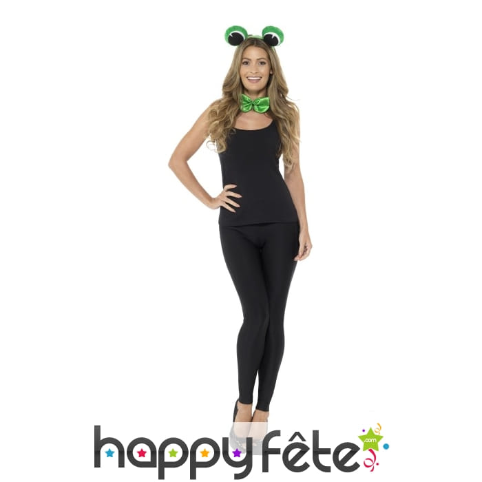 Serre tête yeux de grenouille et noeud papillon