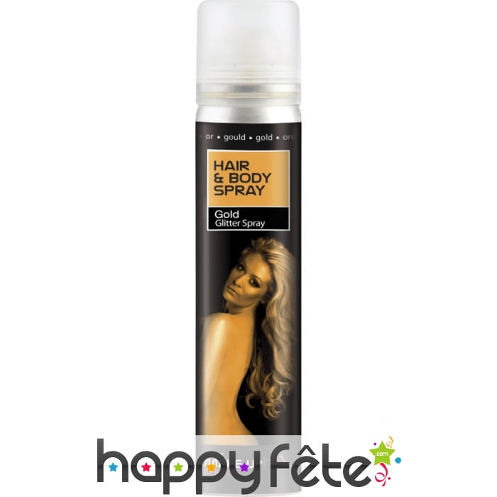 Spray UV corps et cheveux or
