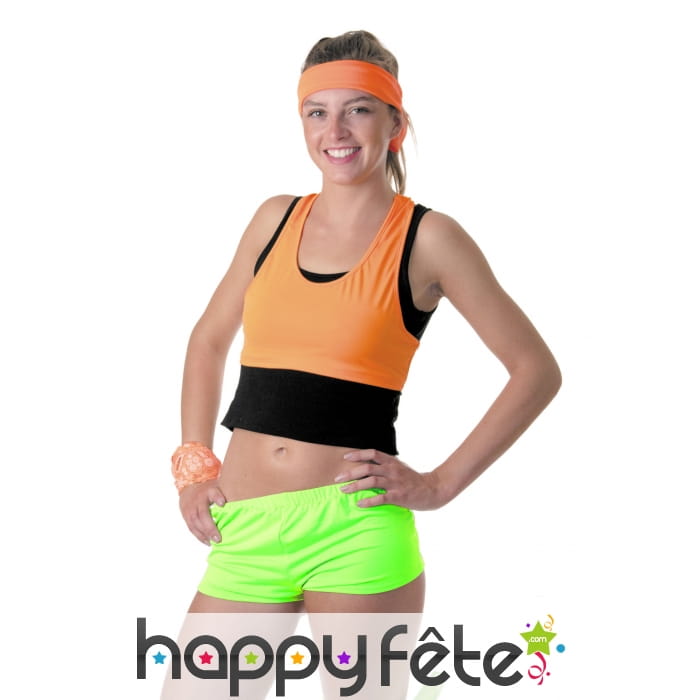Shorty vert fluo pour femme