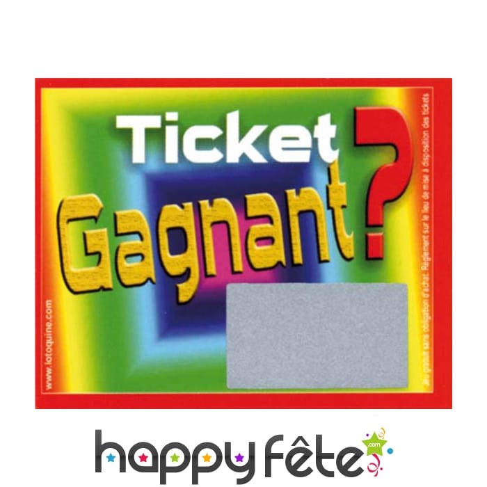 Tickets a gratter gagnant