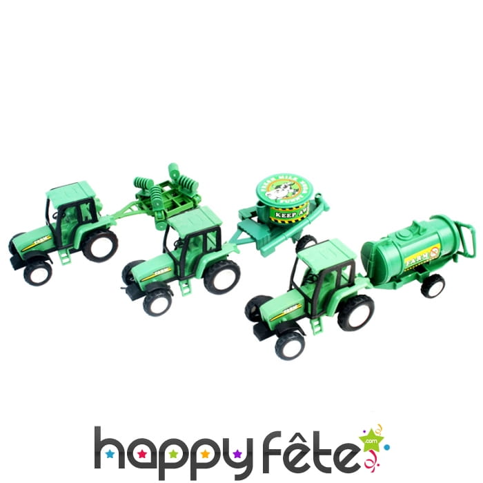 Tracteur avec remorque, à rétro-friction