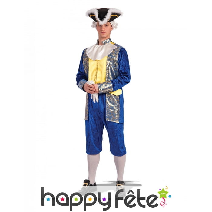 Tenue bleue de marquis pour homme
