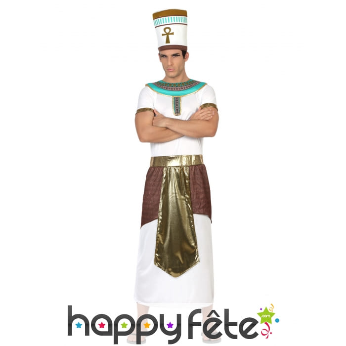 Tenue blanche et dorée de pharaon