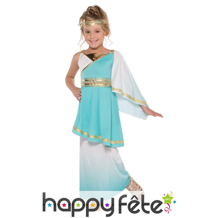 Tenue bleue et blanche de petite déesse