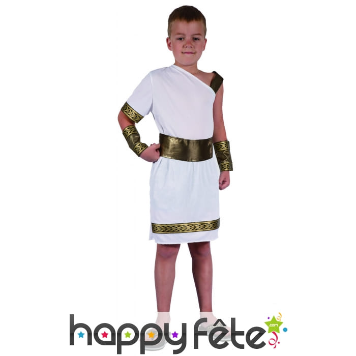 Toge blanche et dorée asymétrique pour enfant