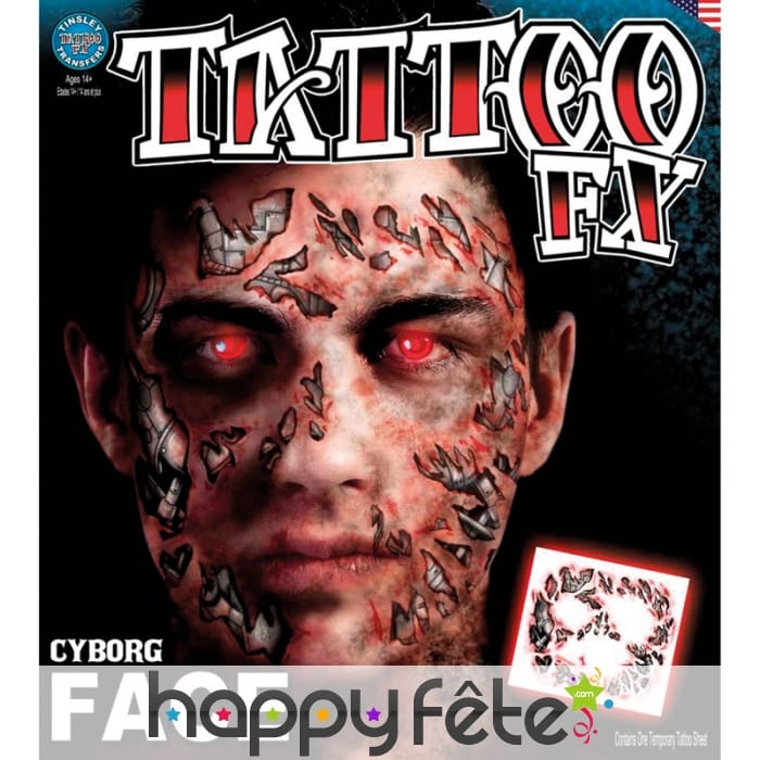 Tatouage blessures robot humain