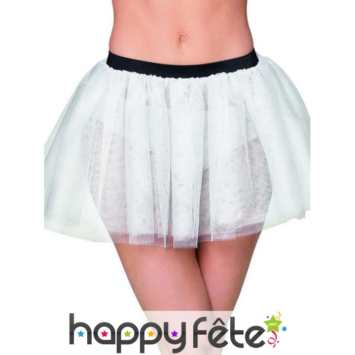 Tutu blanc semi transparent pour femme