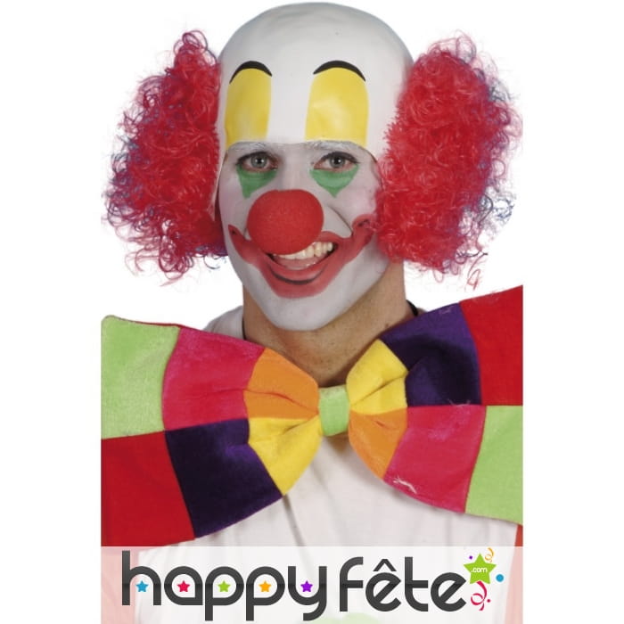 Tête clown avec cheveux rouge