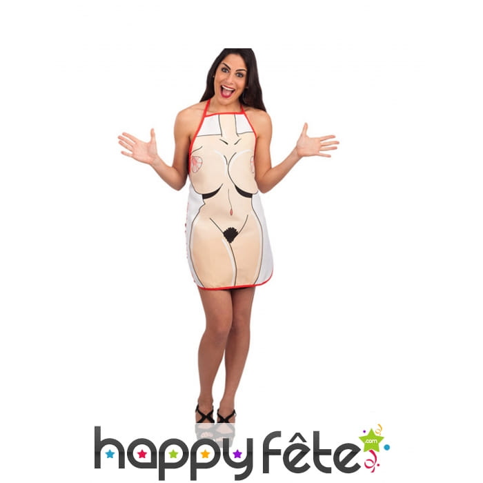 Tablier Cartoon dame nue