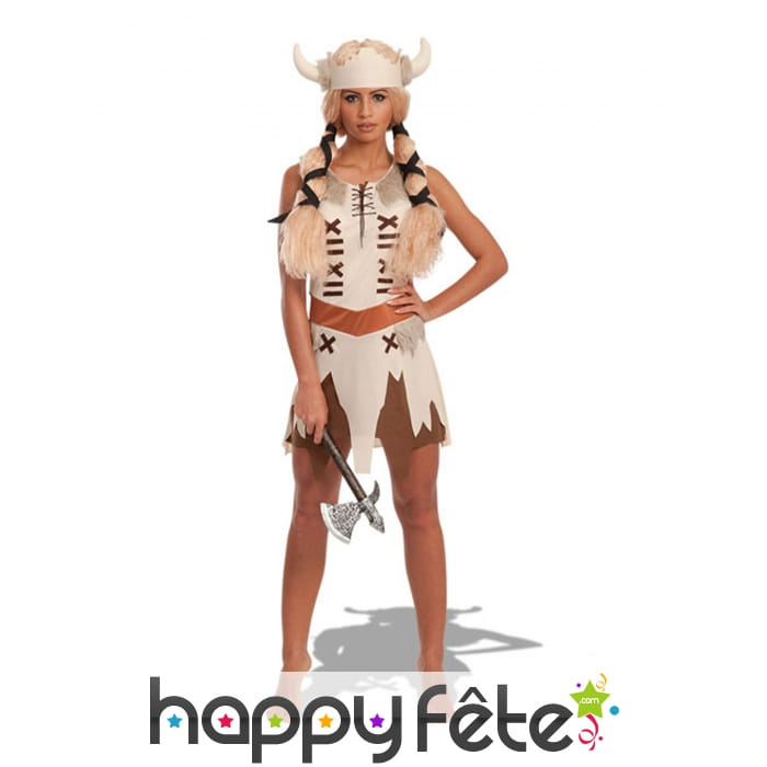 Tenue courte de guerrière viking femme